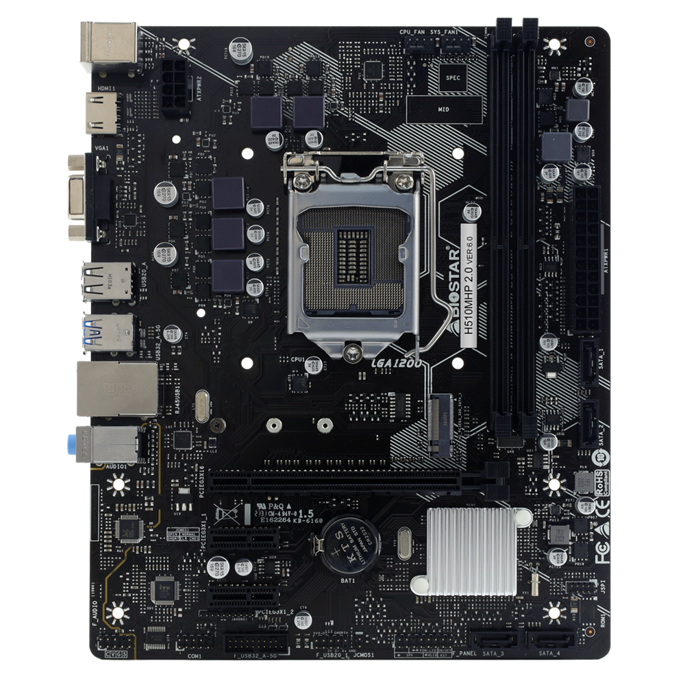 Carte mère Biostar H510MHP 2.0 Support 10e et 11e génération