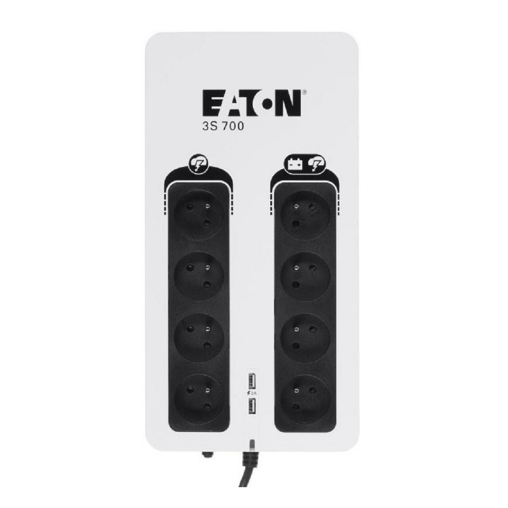 ONDULEUR de Protection Off-line Eaton 3S700F 3S 700VA / 8 Prises / 420 W / Blanc