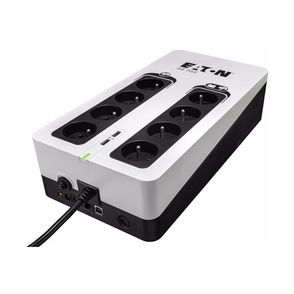 ONDULEUR de Protection Off-line Eaton 3S700F 3S 700VA / 8 Prises / 420 W / Blanc