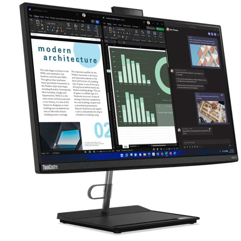 Pc de Bureau All in One Lenovo ThinkCentre néo 30a 22 / i5-12450H 12e Gén / 8 Go / 512 Go SSD