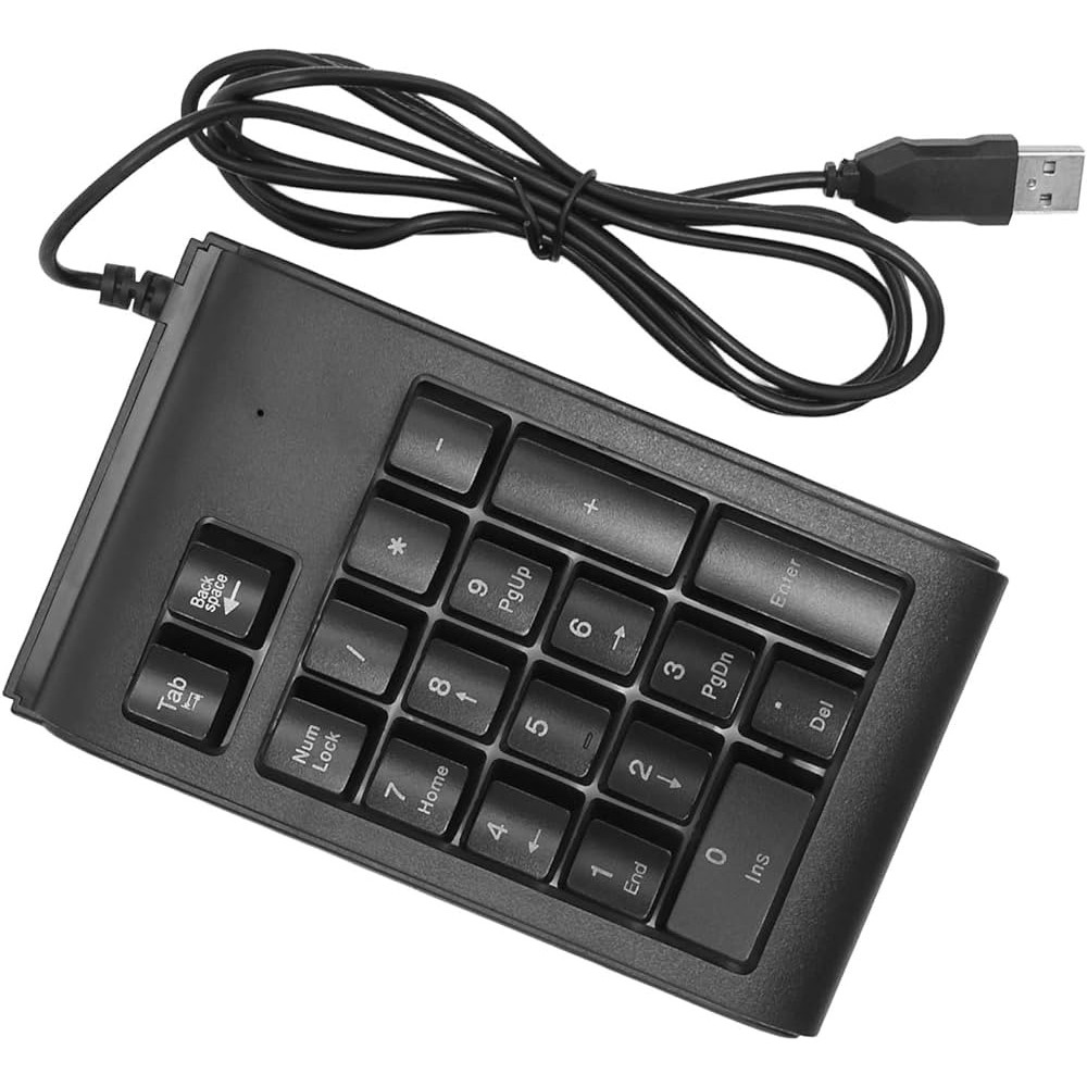 Pavé numérique Filaire USB Portable pour Ordinateur Portable