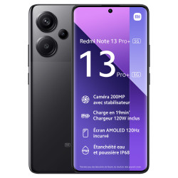 Smartphone XIAOMI Redmi Note 13 PRO+ 5G/ 12GO /512GO / NOIR