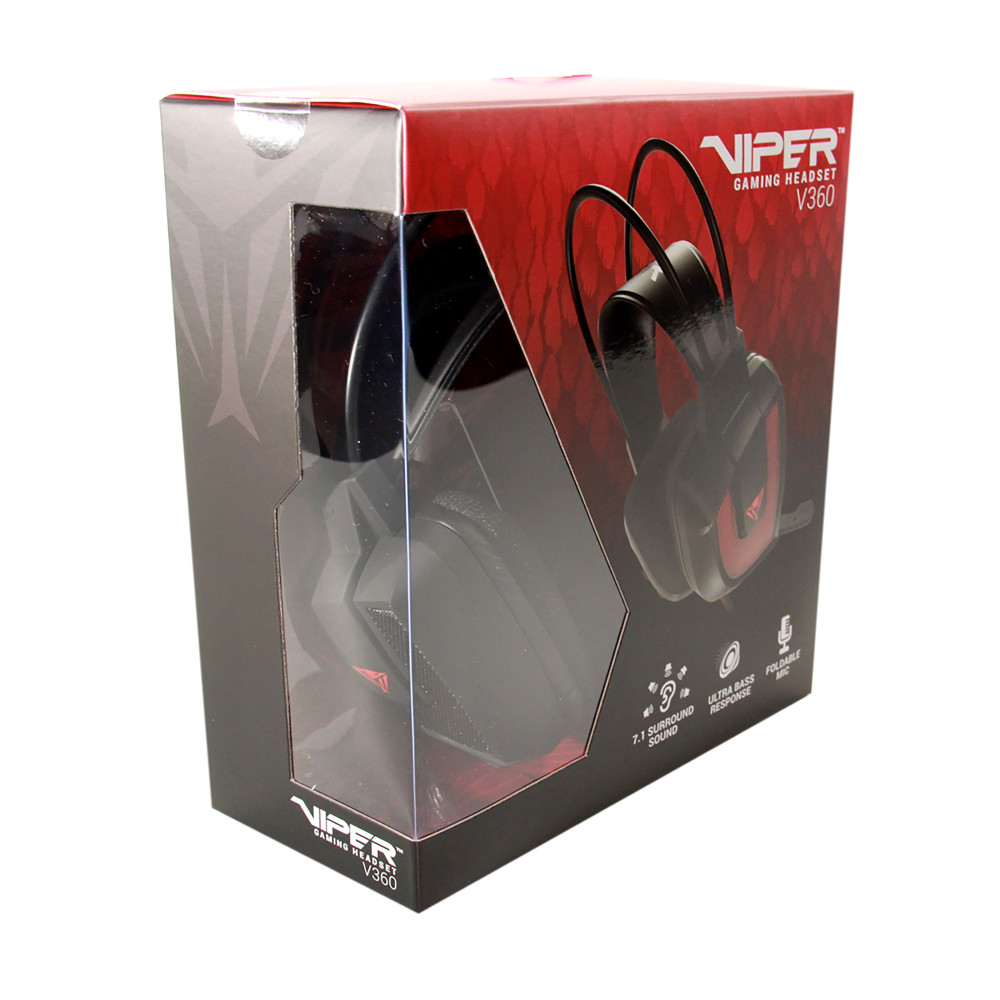 Casque Gaming surround virtuel Patriot Viper V360 7.1 RGB / USB / Noir