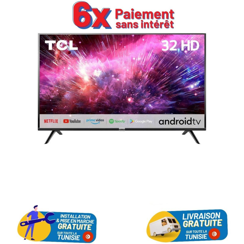 TV TCL S5200 32" HD / ANDROID + Abonnement Gratuit