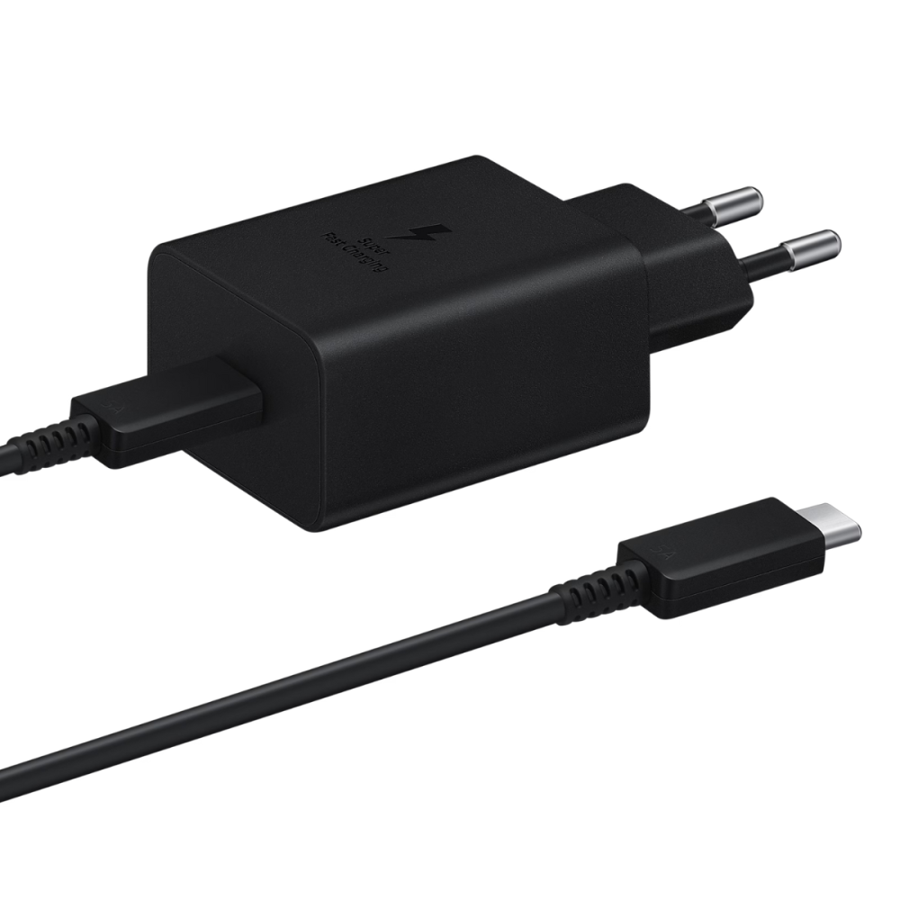 Adaptateur secteur Samsung 45W USB-C Avec câble Type C / Noir
