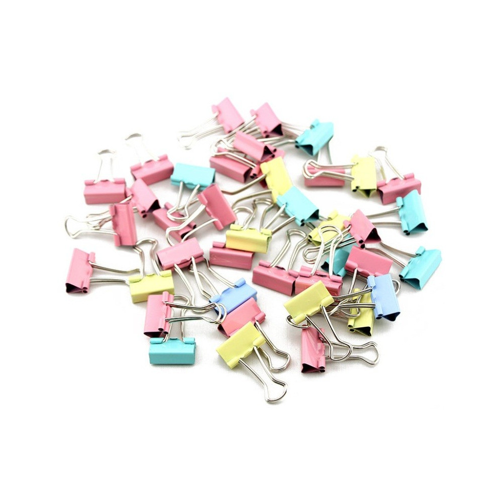 Boite de 48 mini pinces 25 mm / 4 couleurs