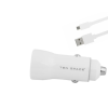 Chargeur de voiture FAST CHARGE USB A-CABLE MICRO USB / Blanc