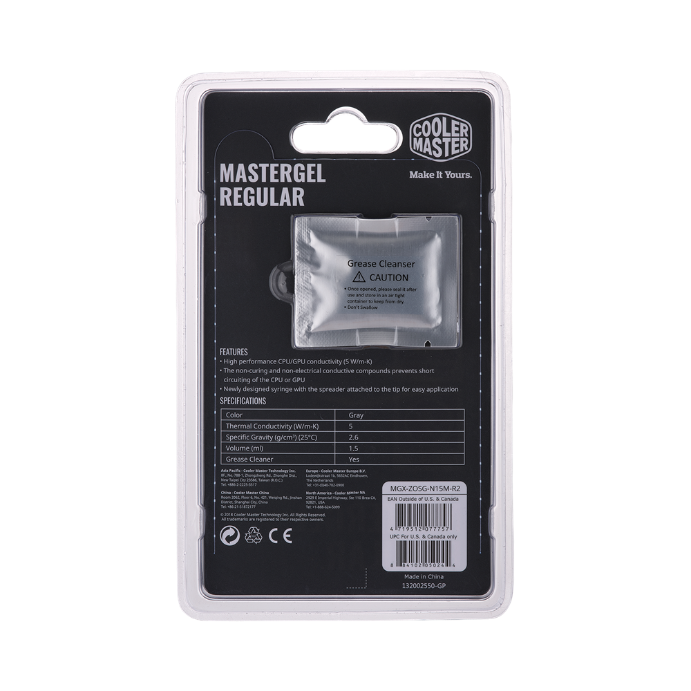 Pâte thermique Cooler Master MASTERGEL REGULAR MGX-ZOSG-N15M-R2