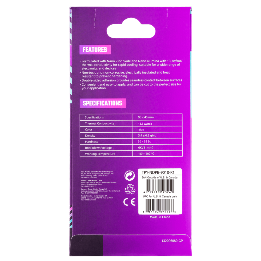 Pâte thermique Cooler Master THERMAL PAD PRO 2.0 mm