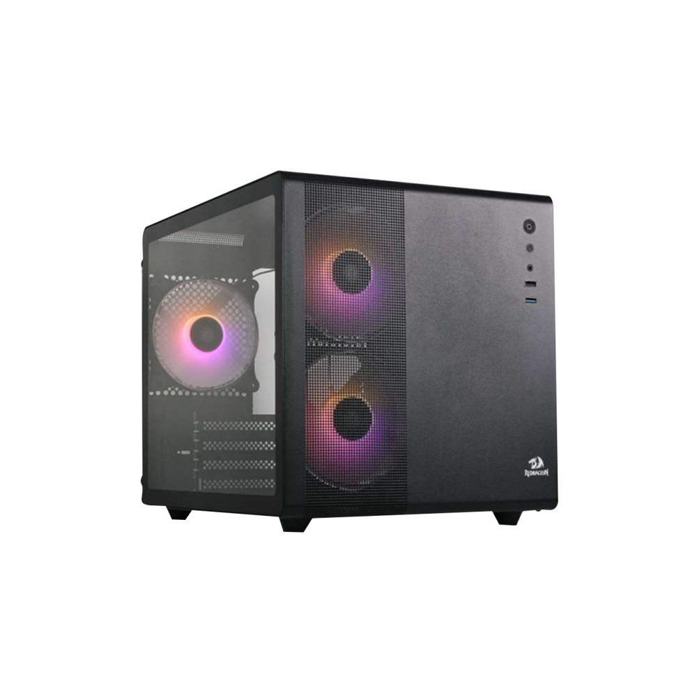 Boîtier Gamer REDRAGON PAGOS 1 GC-570 M-ATX / 3 FAN ARGB / Noir