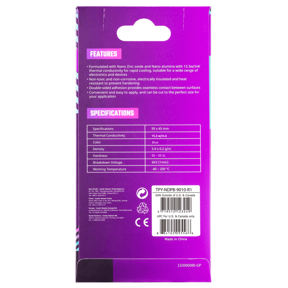 Pâte thermique Cooler Master THERMAL PAD PRO 1.0 mm