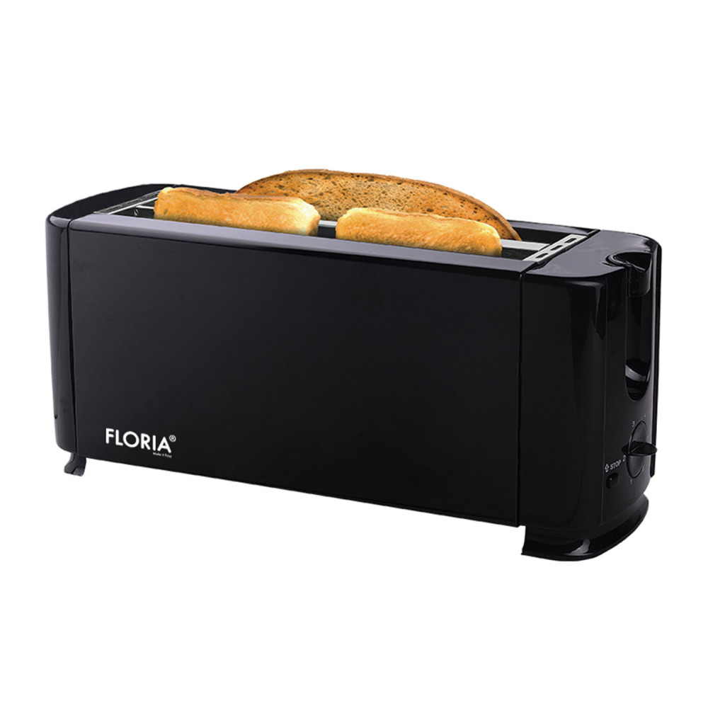 GRILLE PAIN FLORIA ZLN2706 À 4 EMPLACEMENTS / 1000W / NOIR