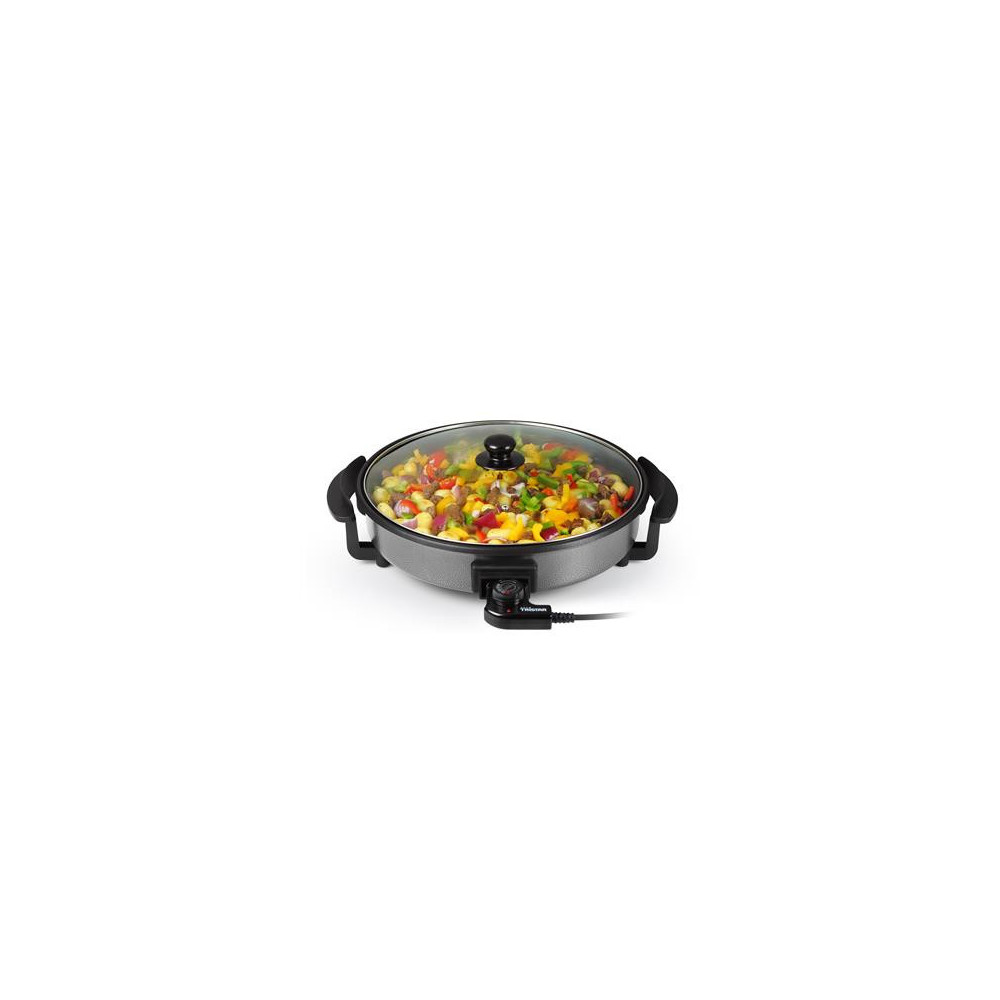 POELE ÉLECTRIQUE TRISTAR PZ-2964 / AVEC COUVERCLE 40 CM / 1500W / NOIR