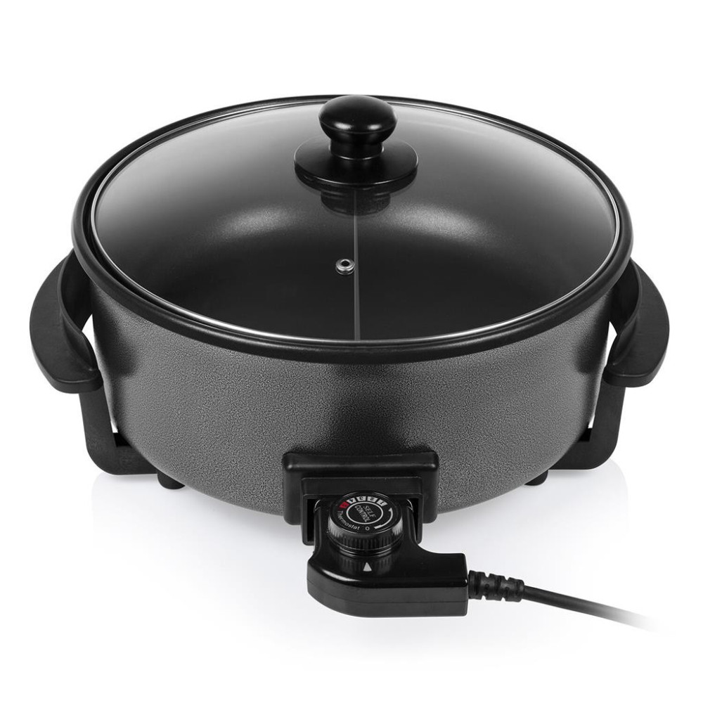 POÊLE ÉLECTRIQUE XL TRISTAR PZ-9135 / 2 compartiments / COUVERCLE 30 CM / 1500W / NOIR