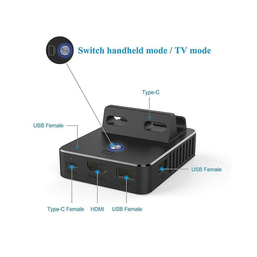 STATION DE RECHARGE + HDMI POUR NINTENDO SWITCH / Noir