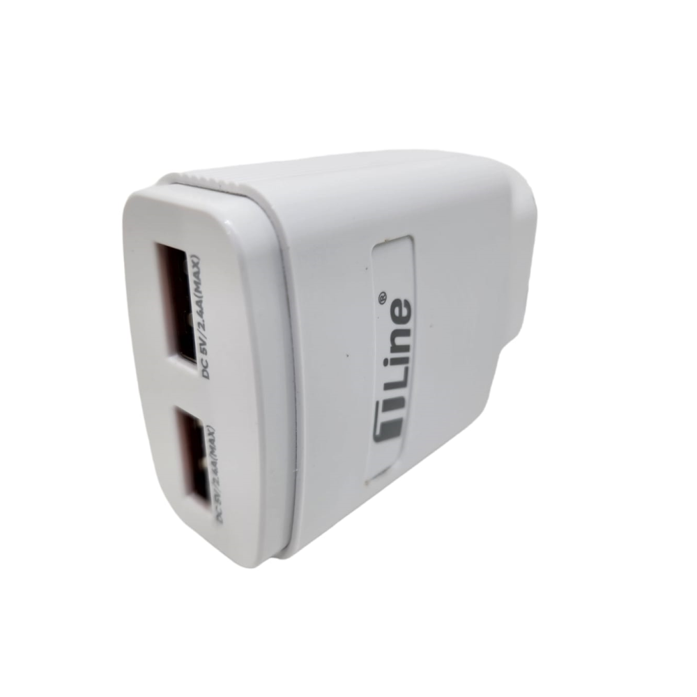 Chargeur Ports USB + Type C 2.4A Avec Cable Micro USB / Blanc