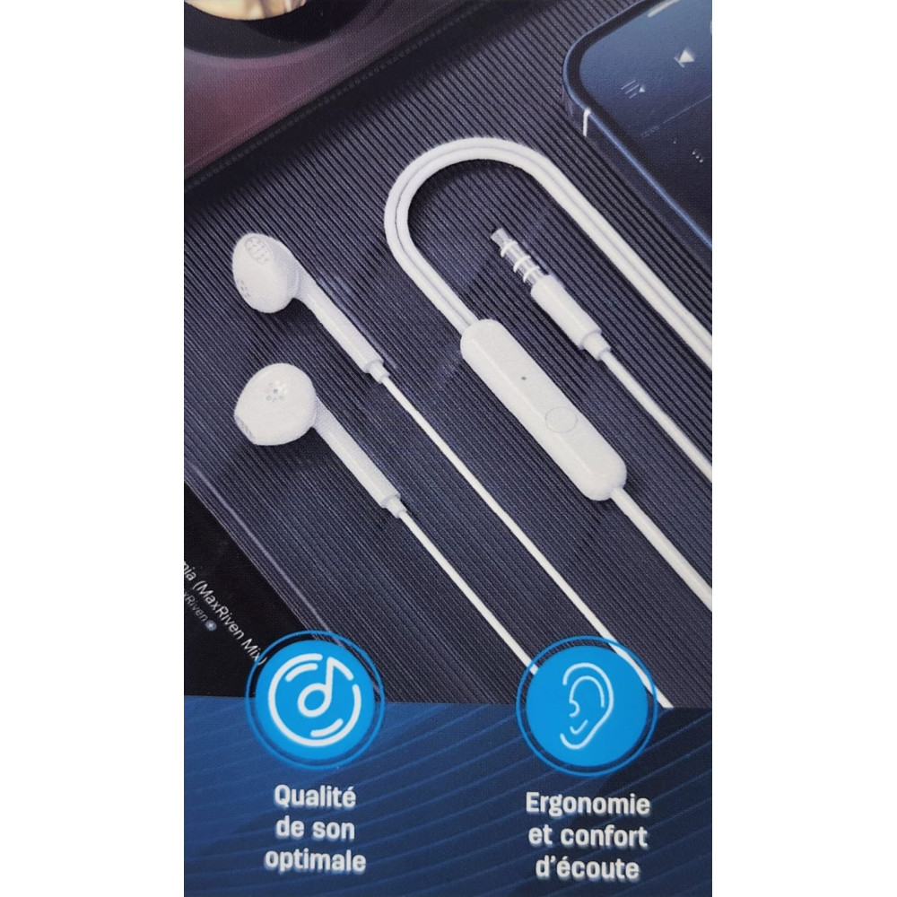 Ecouteur Tline EC02 / 3.5mm / Blanc
