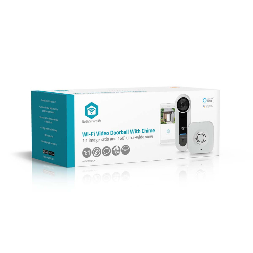 Sonnette vidéo SmartLife Wi-Fi / Avec détecteur de mouvement / Blanc