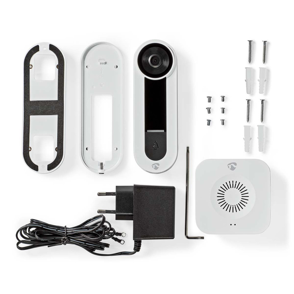 Sonnette vidéo SmartLife Wi-Fi / Avec détecteur de mouvement / Blanc