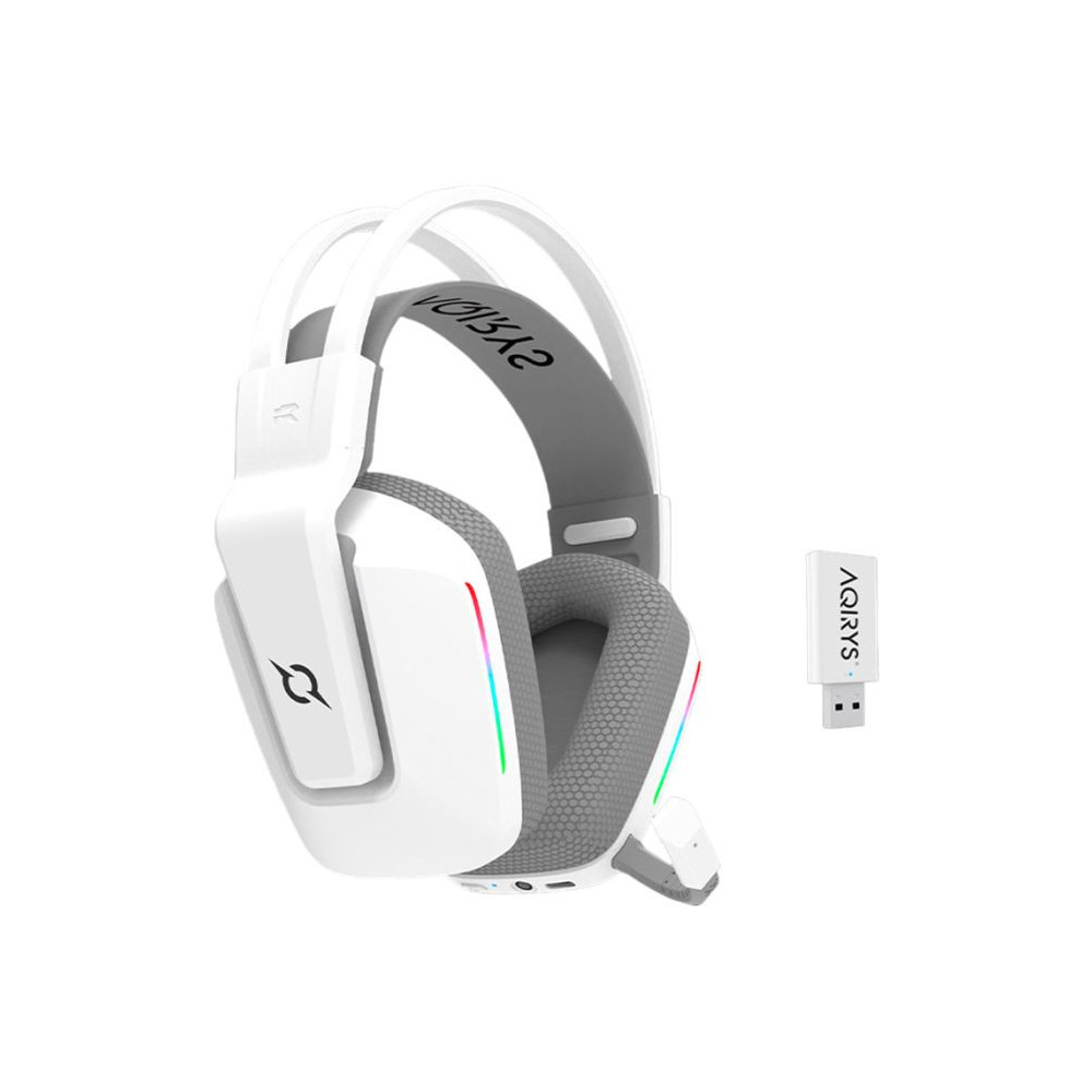MICRO CASQUE GAMER SANS FIL AQIRYS ALYA STÉRÉO 3D - BLANC