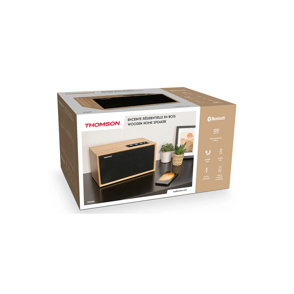 Haut Parleur Bluetooth THOMSON COSY WS502 / 100W / En Bois