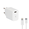 Chargeur Mural KSIX Pour iPhone Type-C / 20W / Blanc