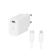 Chargeur Mural KSIX Pour iPhone Type-C / 20W / Blanc
