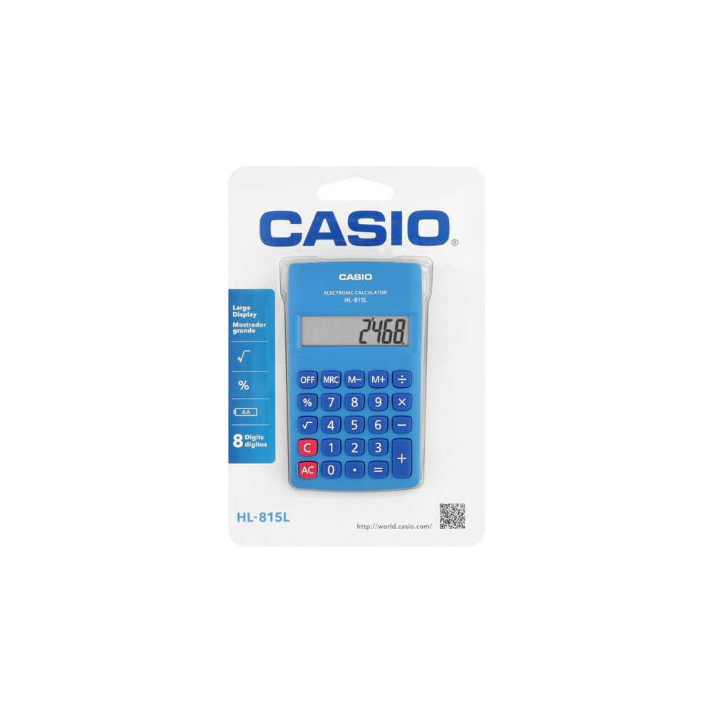 CALCULATRICE DE POCHE CASIO HL-815L-BU / BLEU