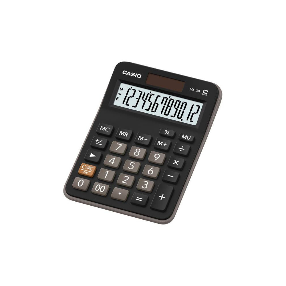 CALCULATRICE CASIO MX-12B / Pile et Solaire / 12 CHIFFRES / NOIR