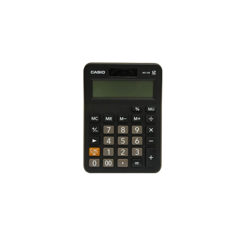 CALCULATRICE CASIO MX-12B / Pile et Solaire / 12 CHIFFRES / NOIR