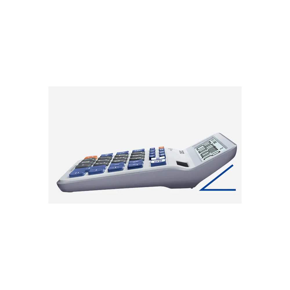 CALCULATRICE DE BUREAU CASIO DC-12M / 12 CHIFFRES / PILLE OU SOLAIRE / Gris