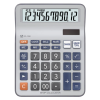 CALCULATRICE DE BUREAU CASIO DC-12M / 12 CHIFFRES / PILLE OU SOLAIRE / Gris