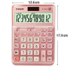 CALCULATRICE DE BUREAU CASIO DF-120FM-PK / SOLAIRE OU PILE / 12 CHIFFRES / ROSE