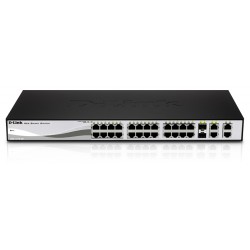 Switch D-Link DES-1210-28  24 ports 10/100 Mbps + 4 ports Gigabit