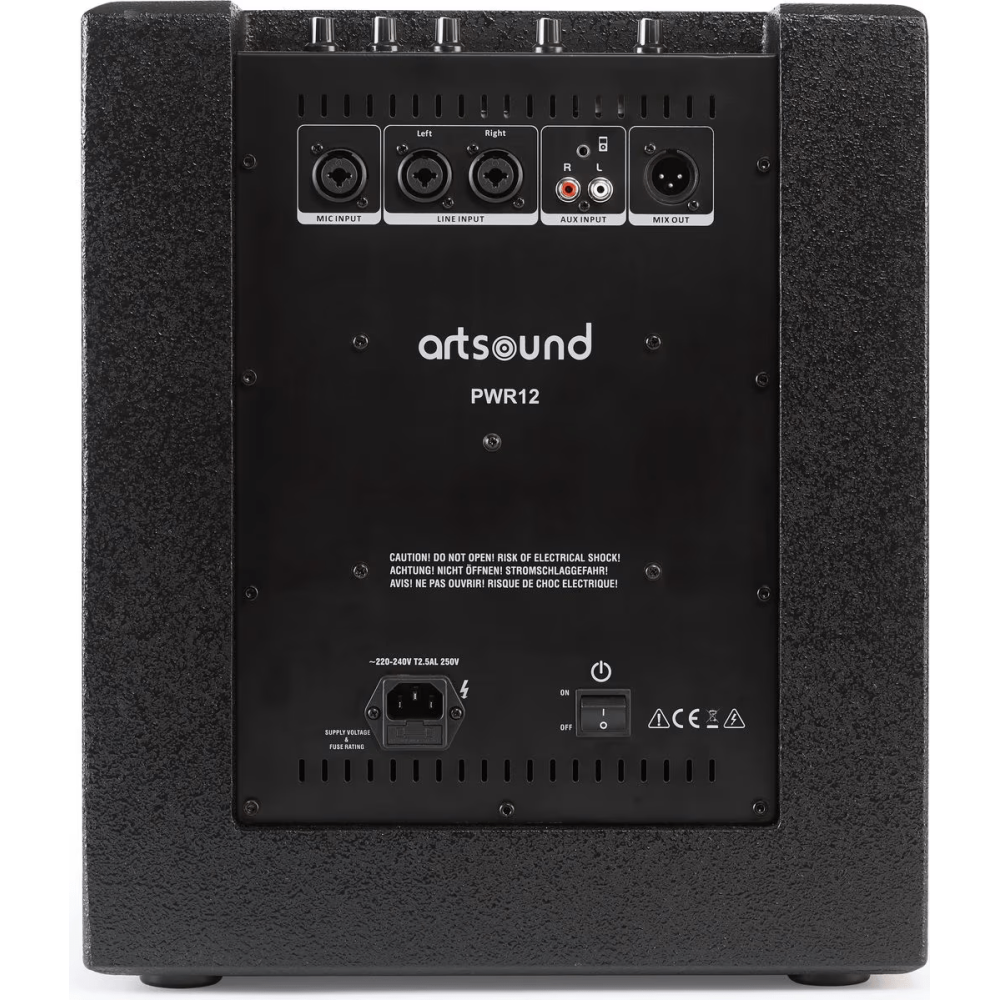 Haut parleur Enceinte Artsound 2 Voies / 1500w /  Noir