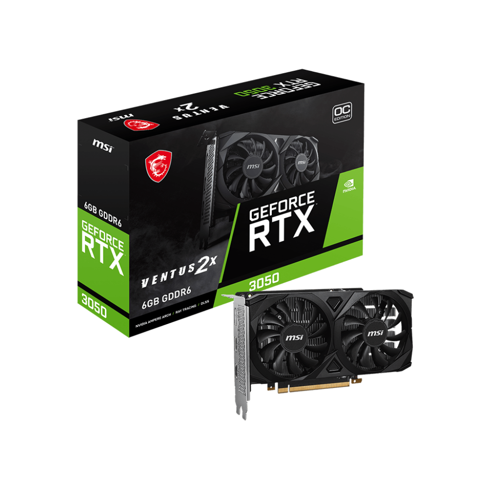 Carte graphique MSI GeForce RTX 3050 VENTUS 2X OC / 6 Go GDDR6