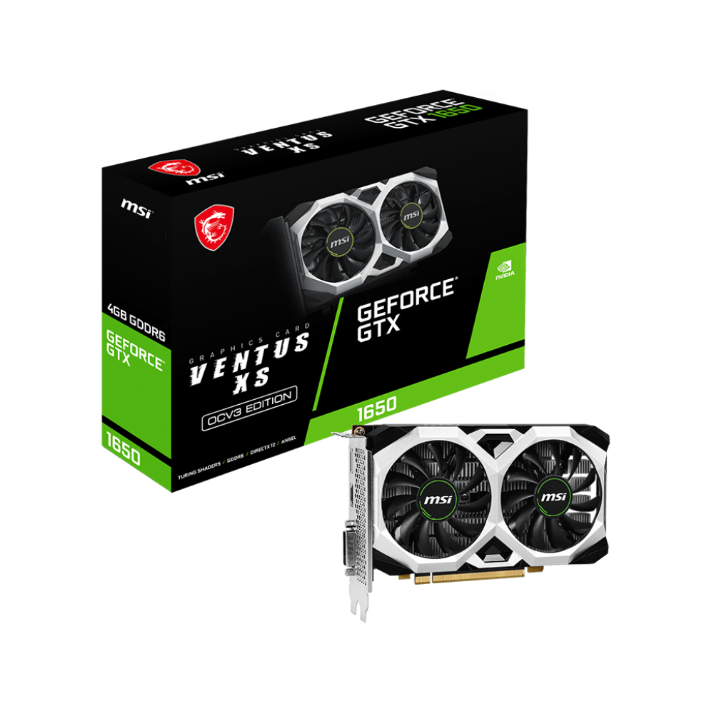 Carte graphique MSI GeForce GTX 1650 D6 VENTUS XS OCV3 / 4 Go GDDR6