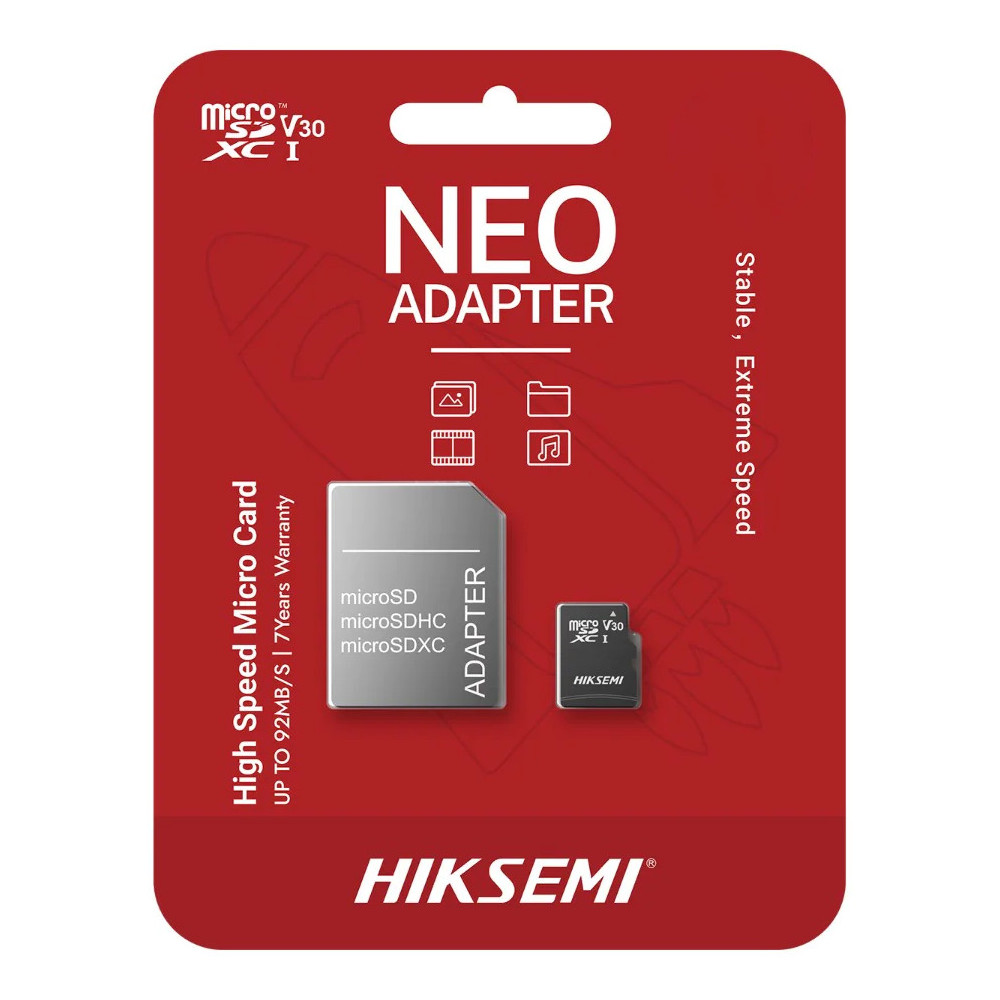 Carte mémoire microSDXC Hiksemi 32 Go / Classe 10 avec Adaptateur