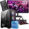 Setup Gamer Special Pc de Bureau Gaming / i3-10105F / RTX 3050 6G / 16 Go Avec Écran Cooler Master 24" Full HD VA 100 Hz