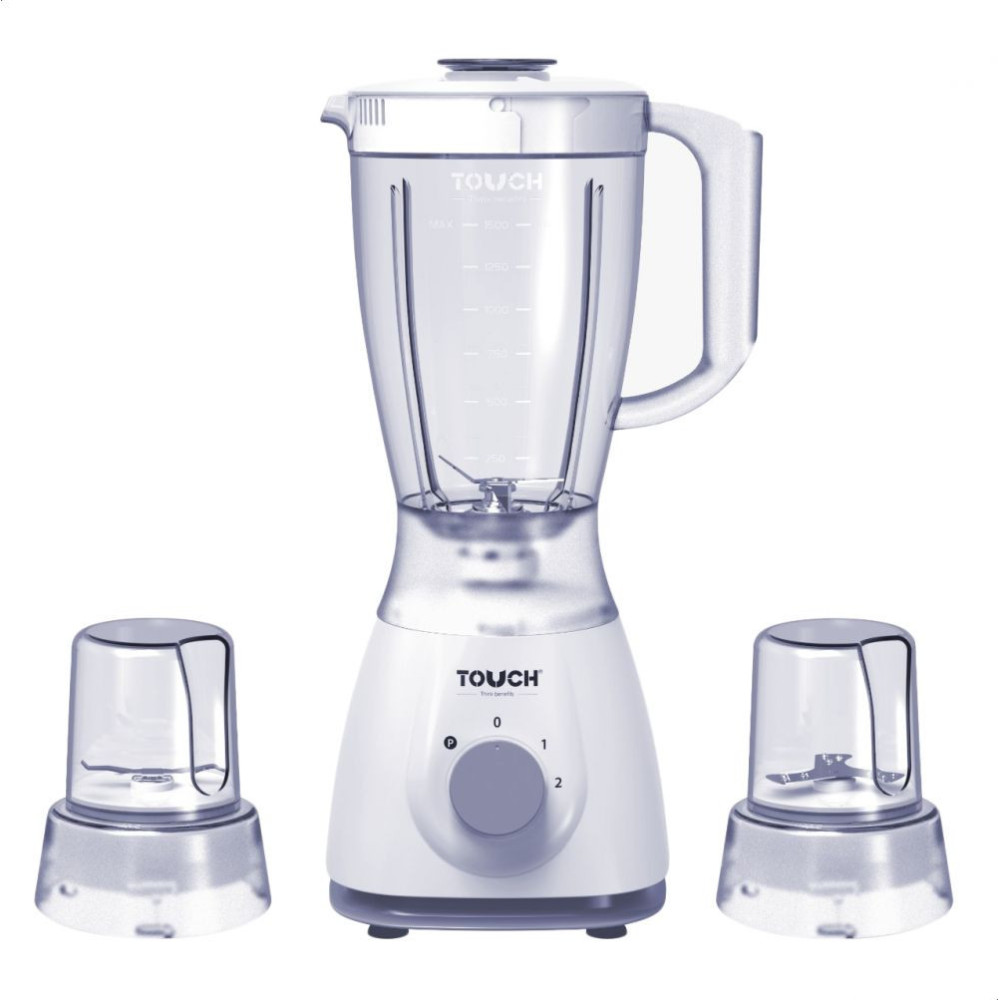 BLENDER 1.7L TOUCH AVEC MOULIN ET HACHOIR / 400W /  BLANC