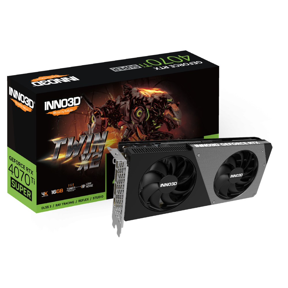 Carte graphique INNO3D GEFORCE RTX 4070 Ti SUPER TWIN X2 / 16 Go GDDR6X