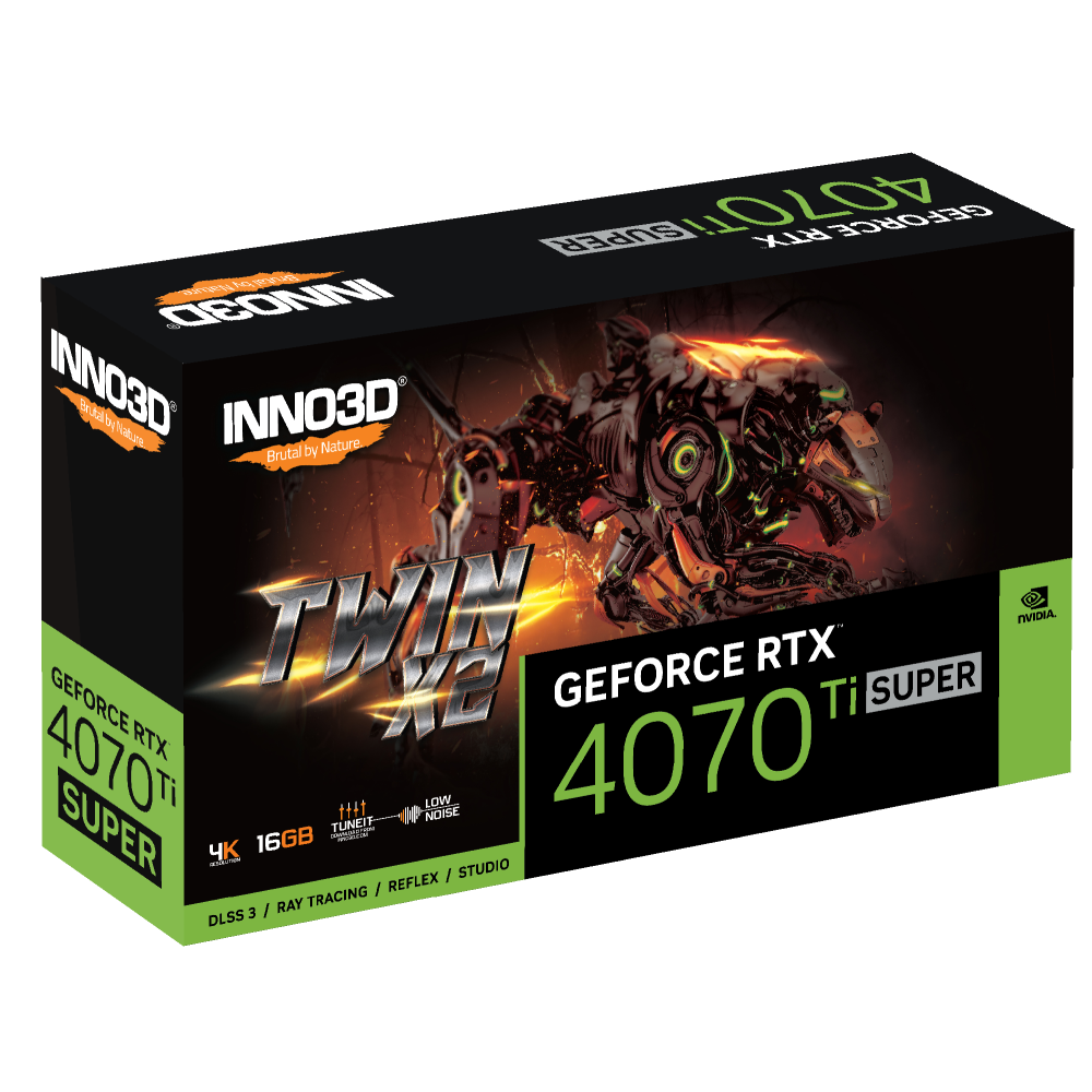 Carte graphique INNO3D GEFORCE RTX 4070 Ti SUPER TWIN X2 / 16 Go GDDR6X