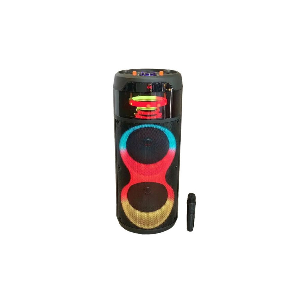 HAUT PARLEUR SANS FIL ZQS 8222 RECHARGEABLE AVEC TELECOMMANDE / NOIR