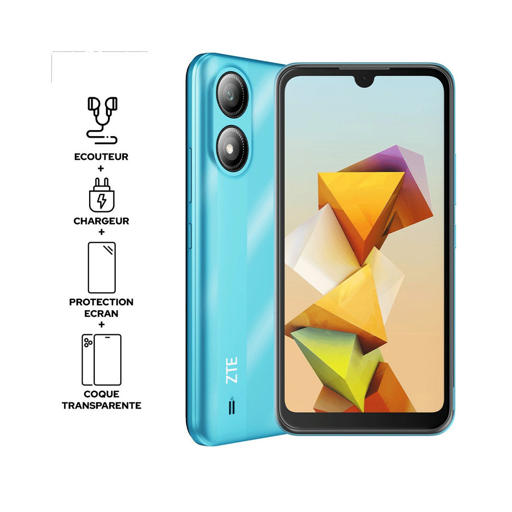 Smartphone ZTE A33S / 4 Go / 32 Go / Bleu
