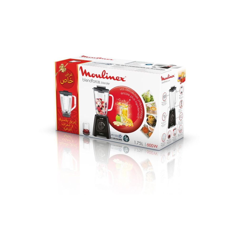 Blender Moulinex +2 BOLS AVEC MOULIN / 1.75lL / 600W  / Noir