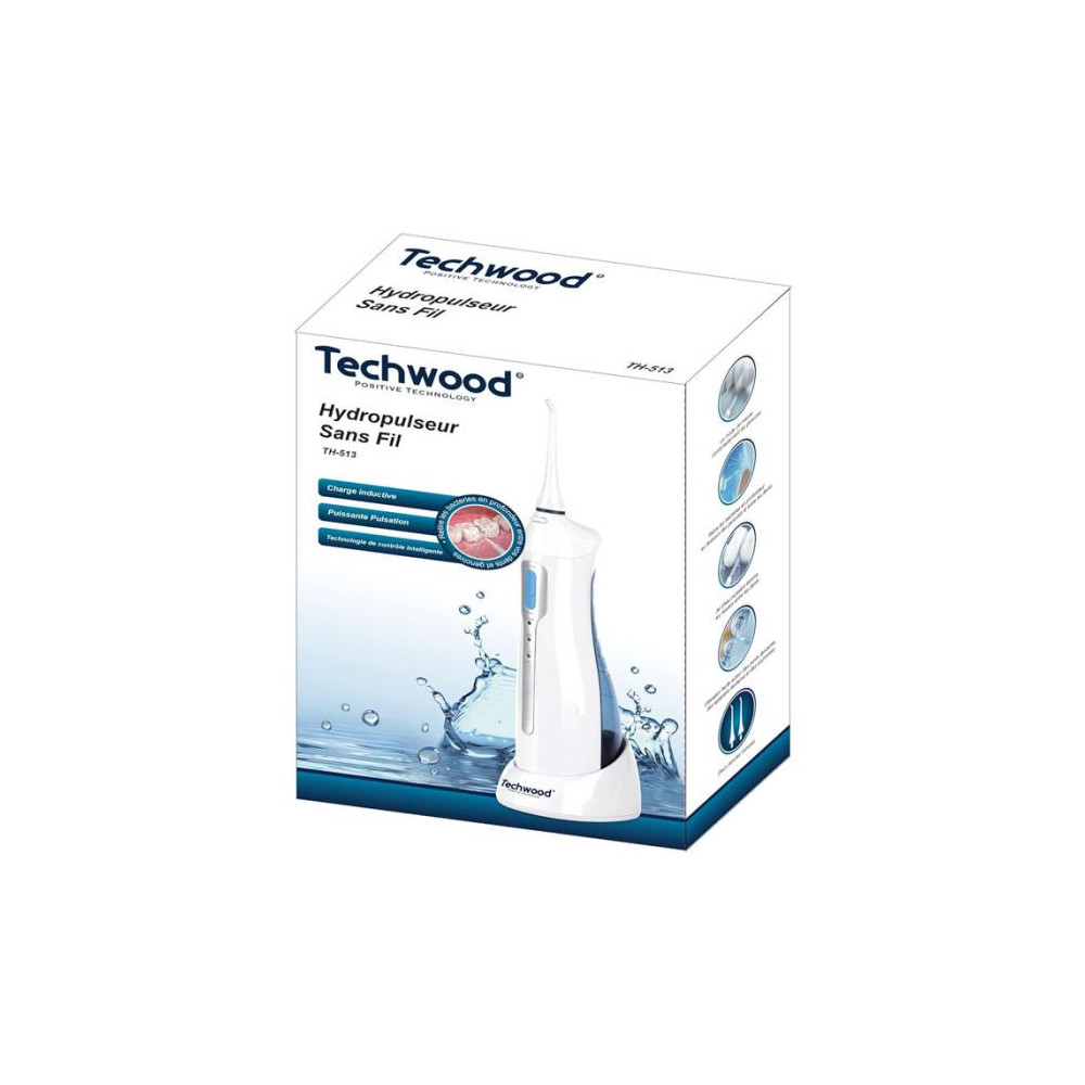 HYDROPULSEUR RECHARGEABLE TECHWOOD TH-513 / BLANC