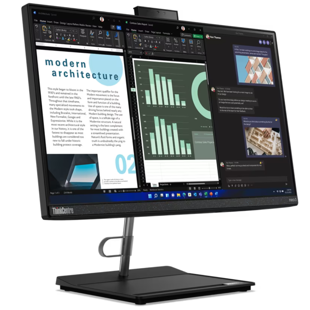 Pc de Bureau Tout En Un Lenovo ThinkCentre neo 30a 22 Gen 4 / i5-13420H / 12 Go / 512 Go SSD / Noir