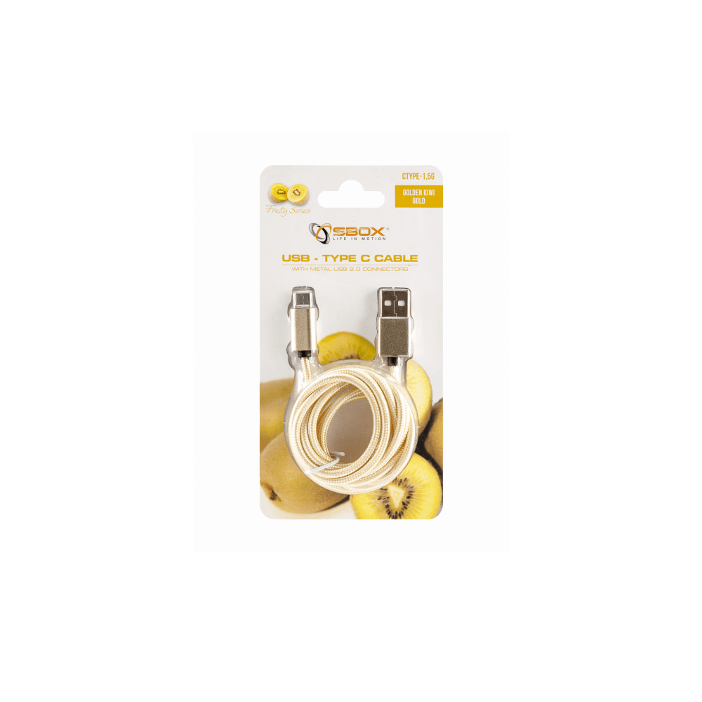 Câble USB SBOX Vers Type-C 1.5M / Gold