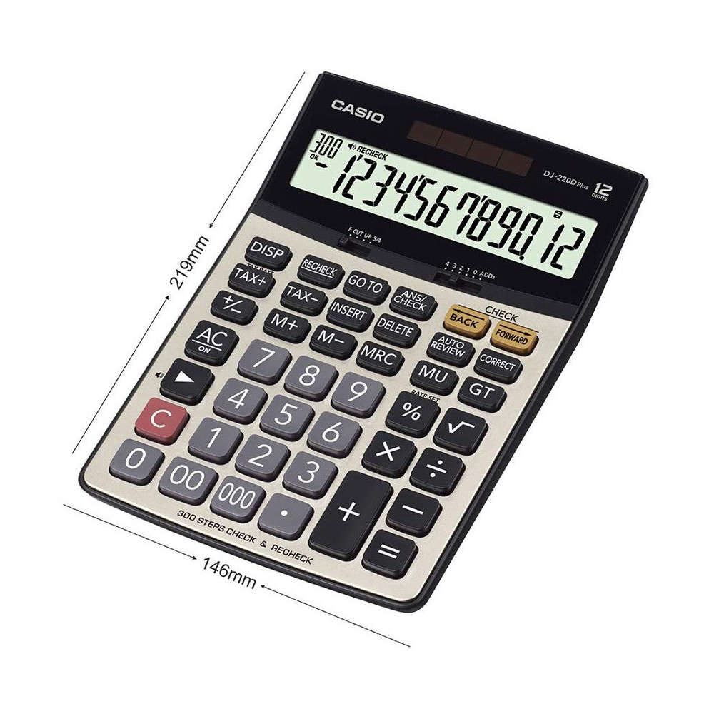 CALCULATRICE DE BUREAU 12 CHIFFRES CASIO DJ-220D PLUS