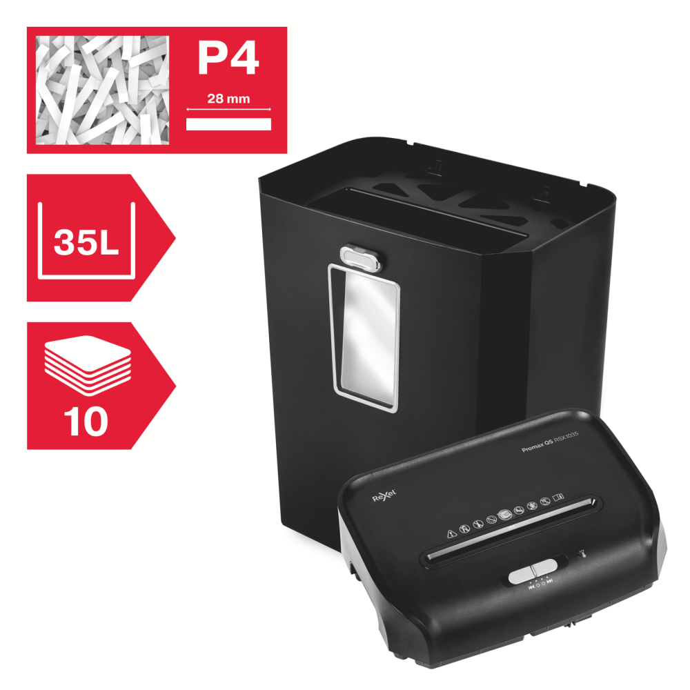 Destructeur De Documents Rexel ProMax QS RSX1035 Coupe croisée / Noir